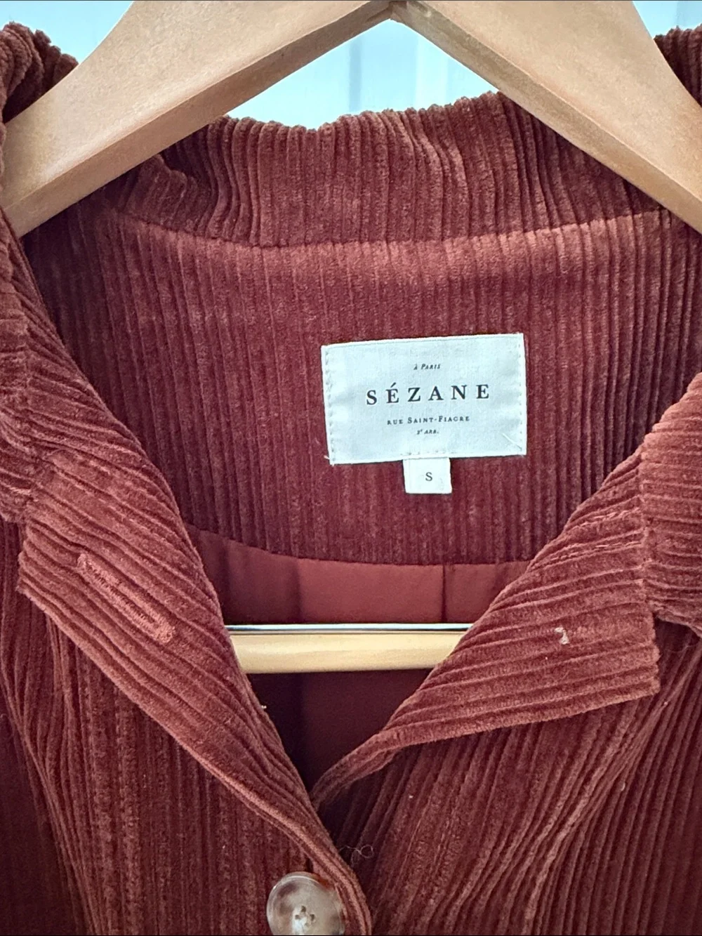 Sezane Will Jacket Brown - Size S - Picture 2 of 3